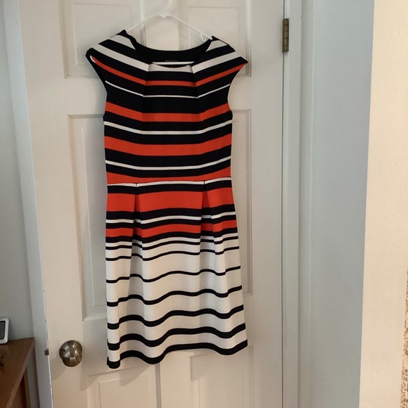 Preppy Red, White and Navy Blue Dress - Picture 1 of 4